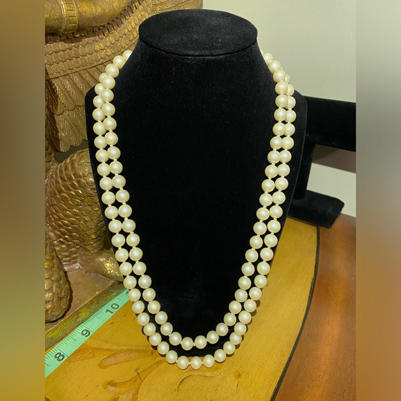 Vintage double strand faux pearls necklace - Picture 1 of 13